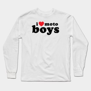 I Love (Big) Moto Boys Long Sleeve T-Shirt